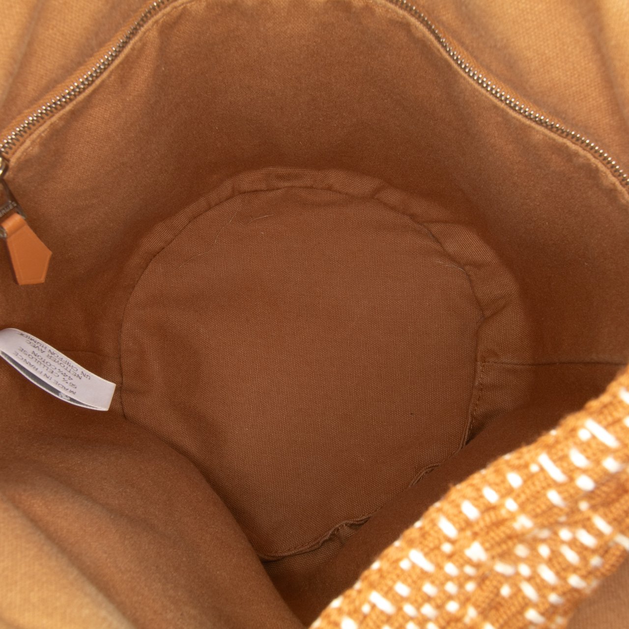 Hermès Woven Straw Saxo MM Bruin