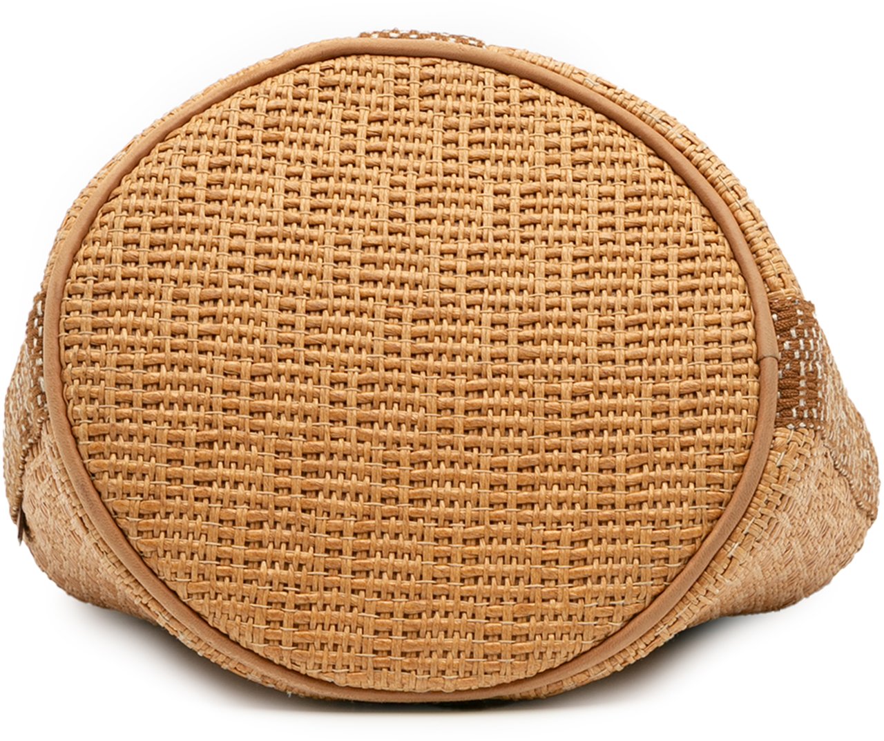 Hermès Woven Straw Saxo MM Bruin