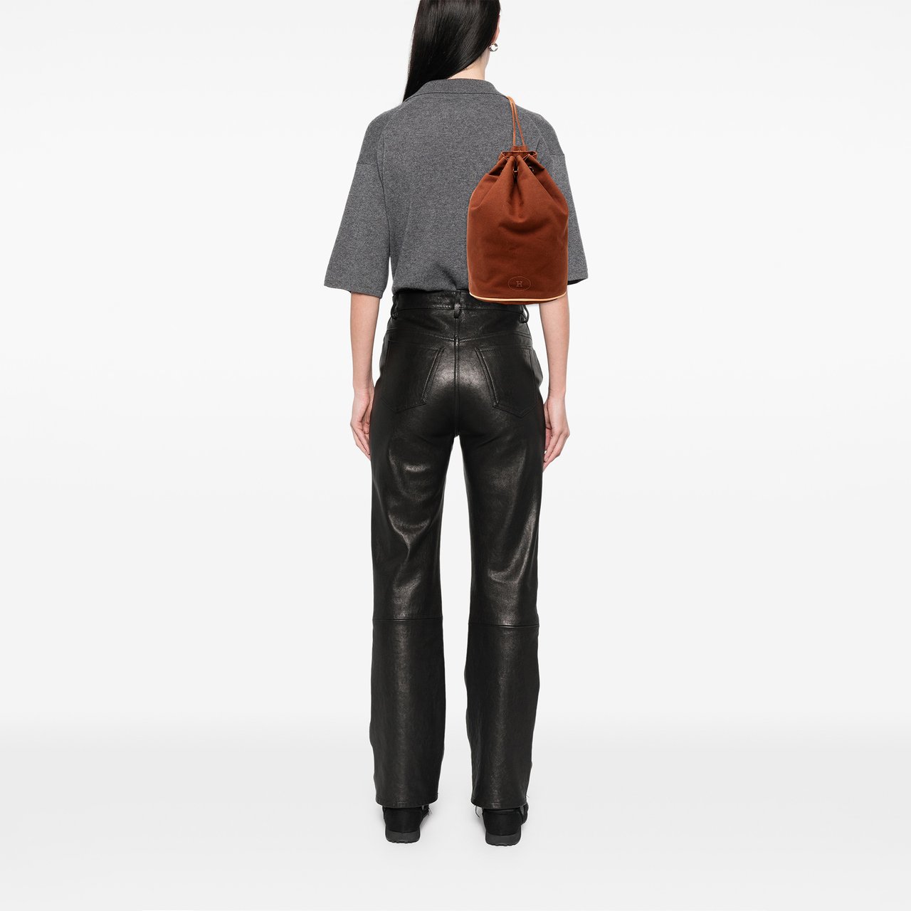 Hermès Toile Polochon Mimile Bruin