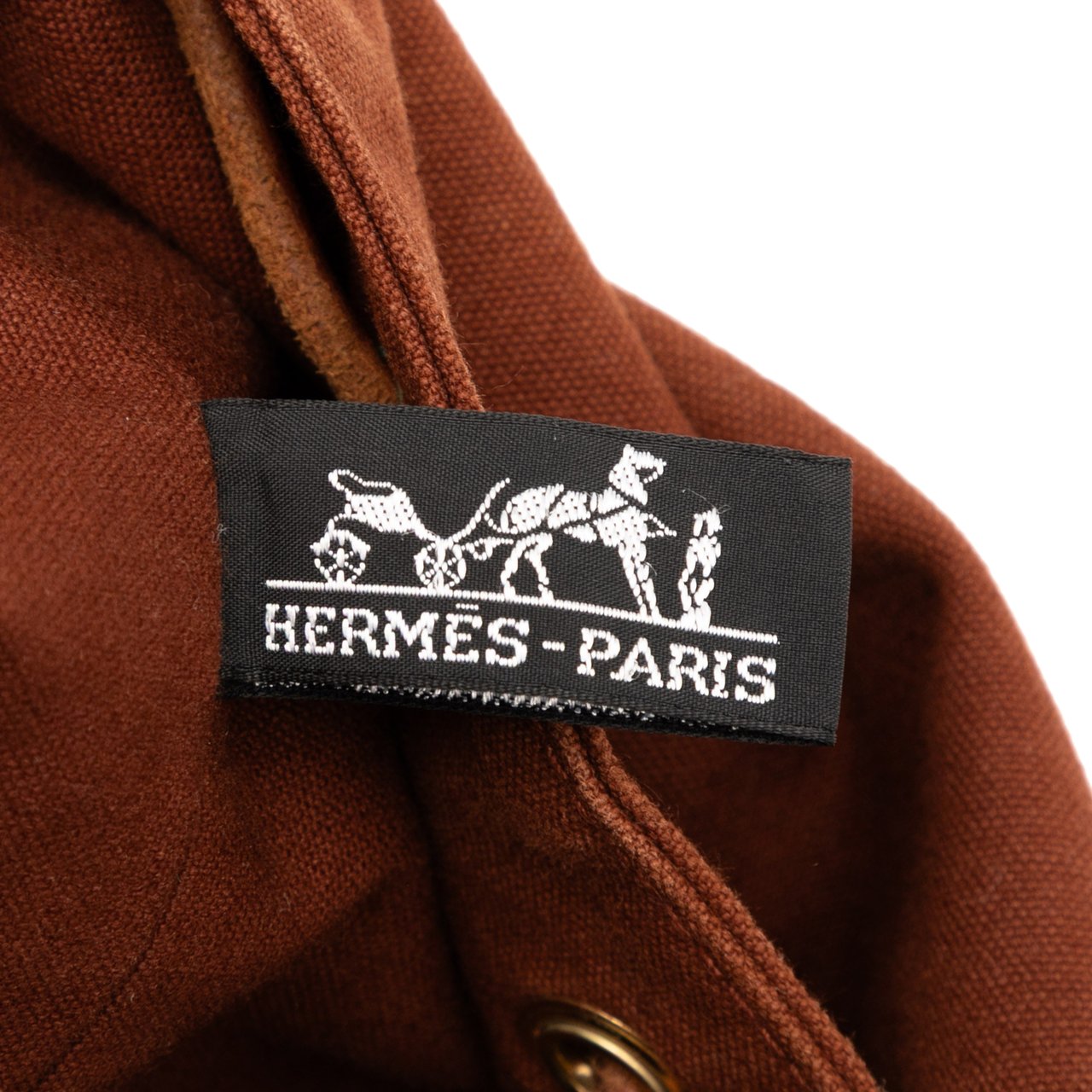 Hermès Toile Polochon Mimile Bruin