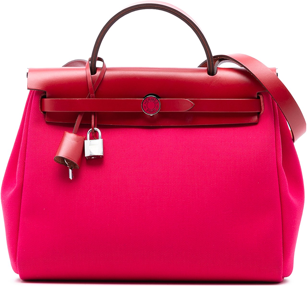 Hermès Toile Herbag Zip 31 Laque Roze