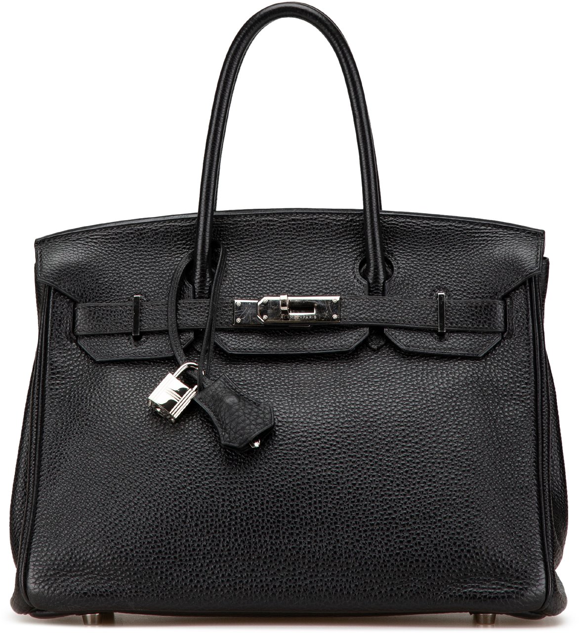Hermès Clemence Birkin Retourne 30 Zwart