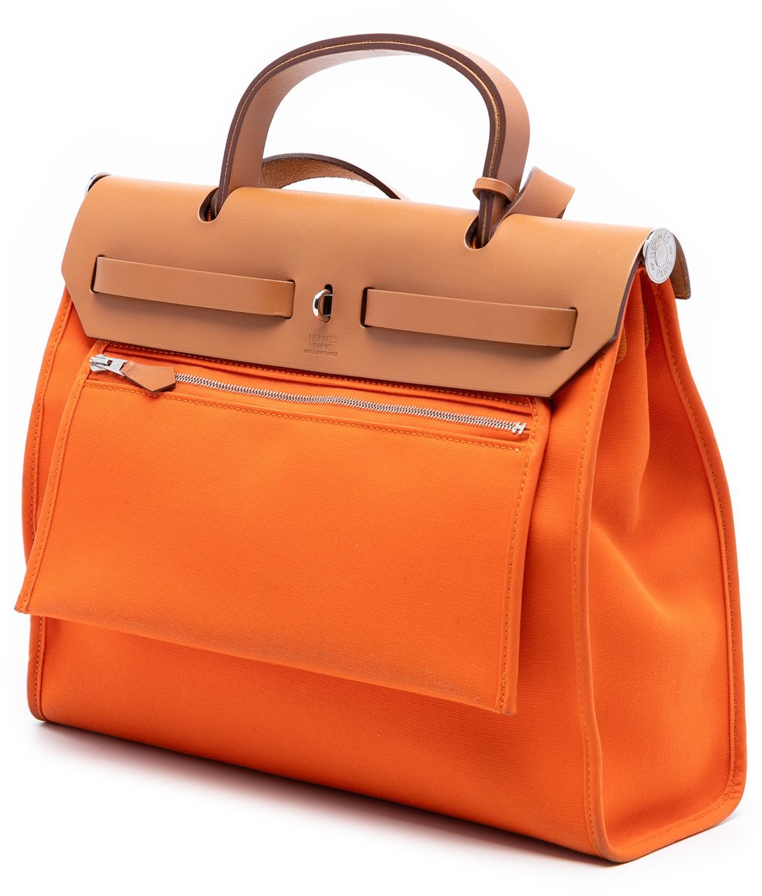 Hermès Toile Herbag Zip 31 Oranje
