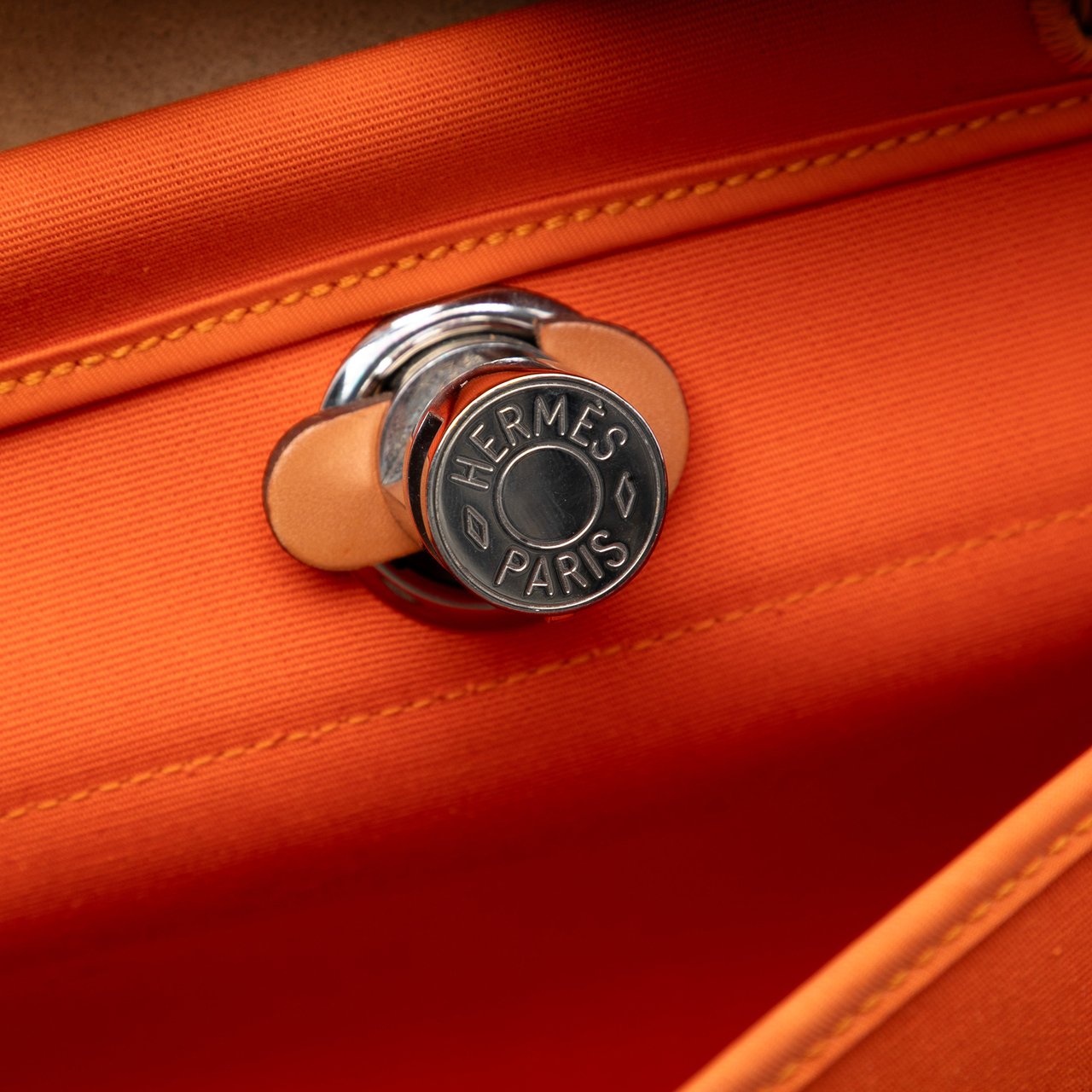 Hermès Toile Herbag Zip 31 Oranje