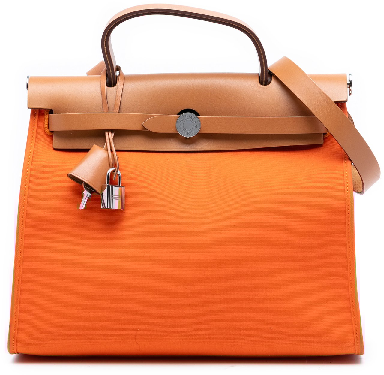 Hermès Toile Herbag Zip 31 Oranje