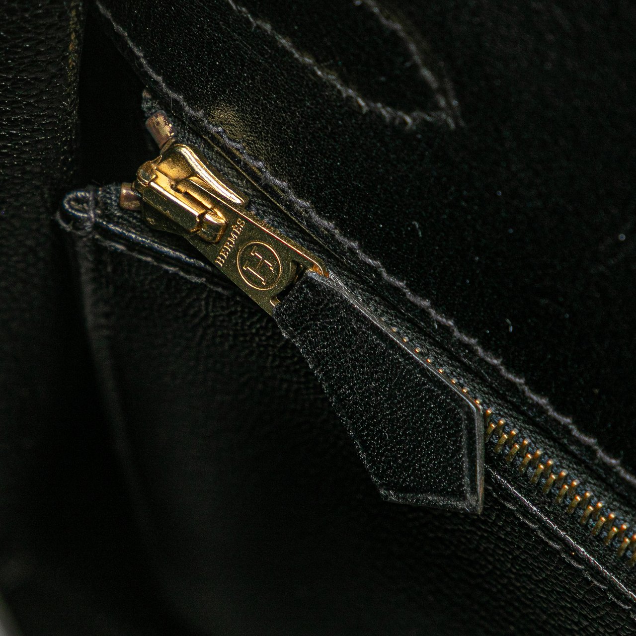 Hermès Box Calf Kelly Retourne 32 Zwart