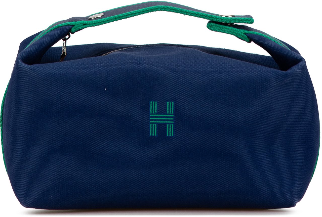 Hermès Large Canvas Bride A Brac Case Blauw