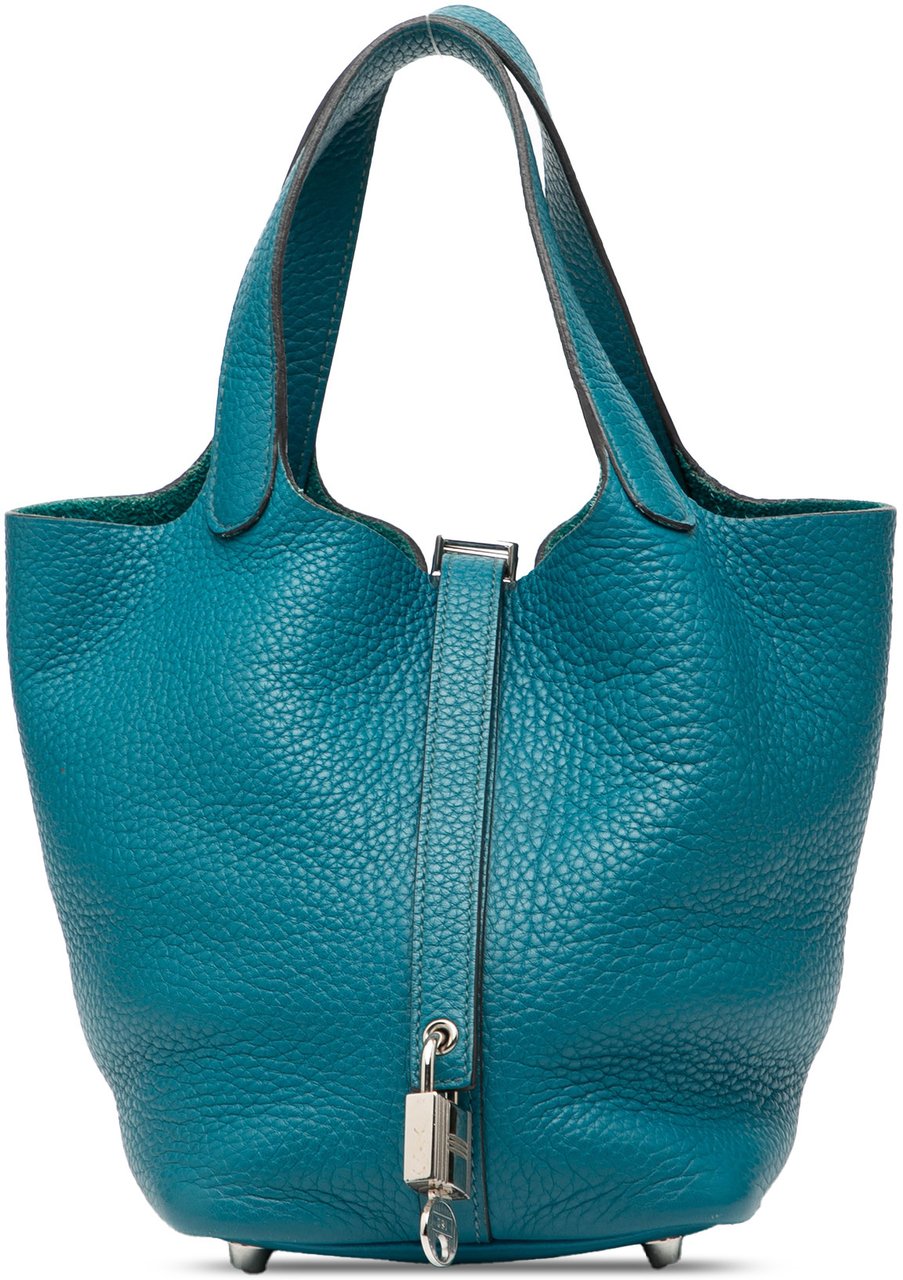 Hermès Clemence Picotin Lock 18 Blauw