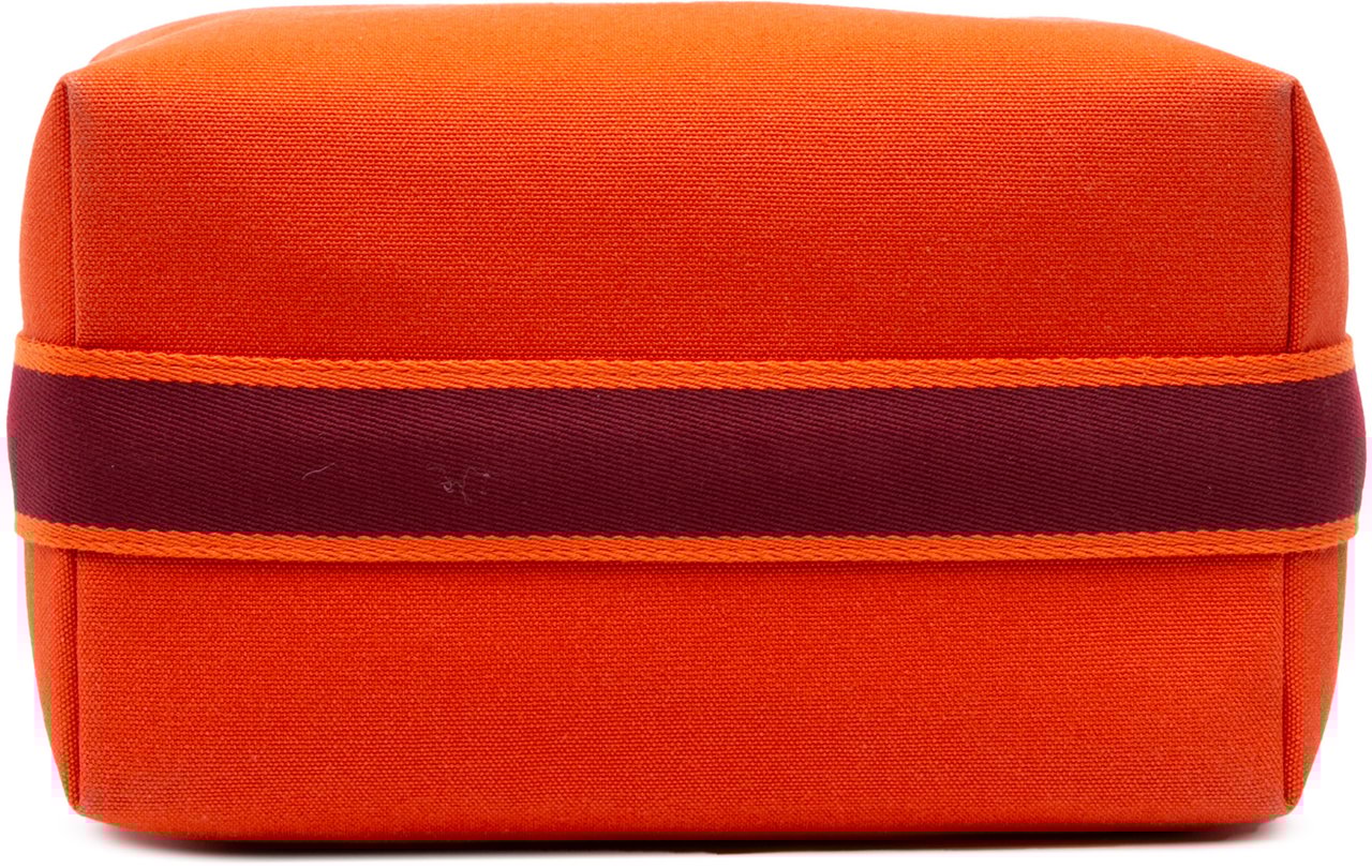 Hermès Large Toile Bride A Brac Case Oranje