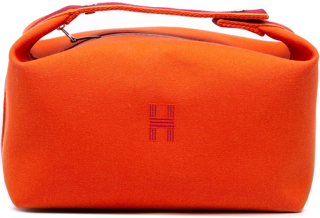 Hermès Large Toile Bride A Brac Case Oranje