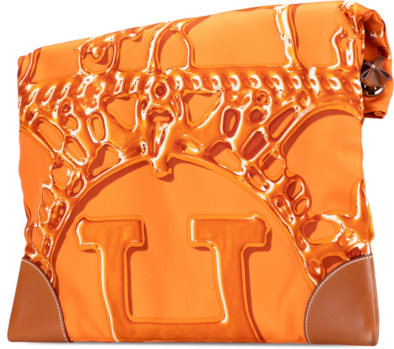Hermès Vif Argent Silky City 38 Oranje