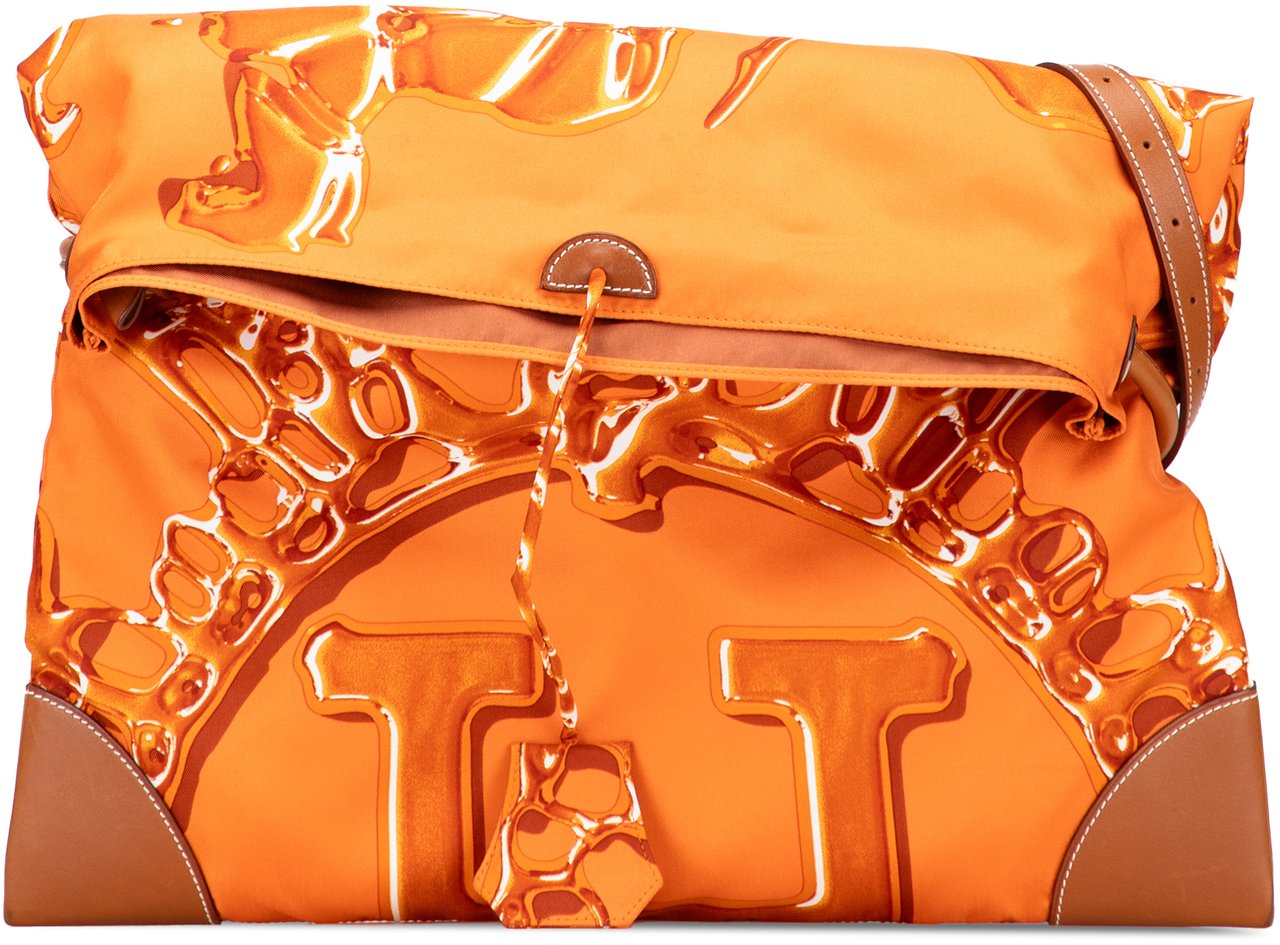 Hermès Vif Argent Silky City 38 Oranje