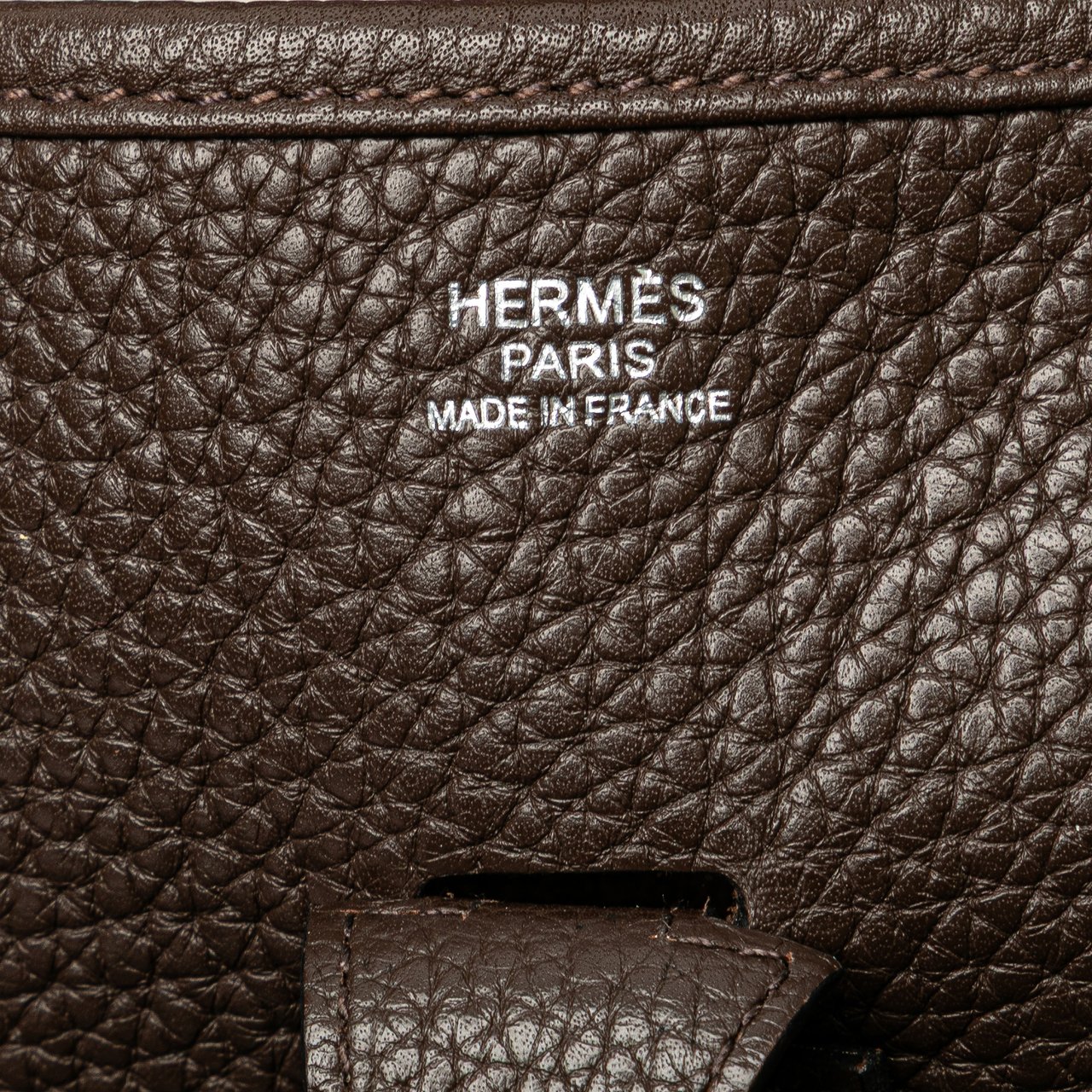 Hermès Clemence Evelyne III PM Bruin