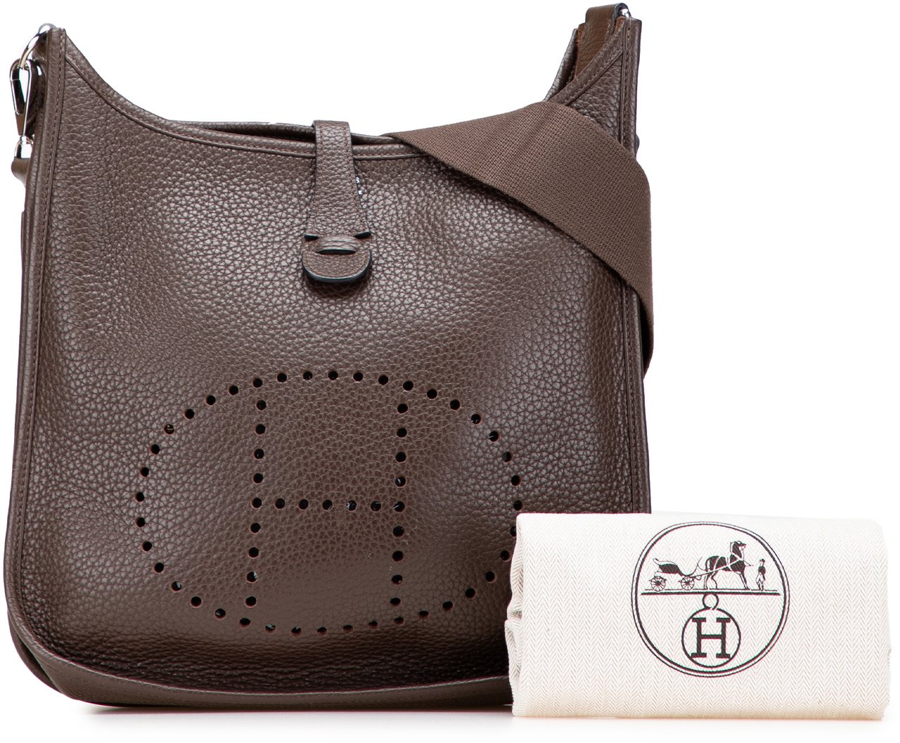 Hermès Clemence Evelyne III PM Bruin