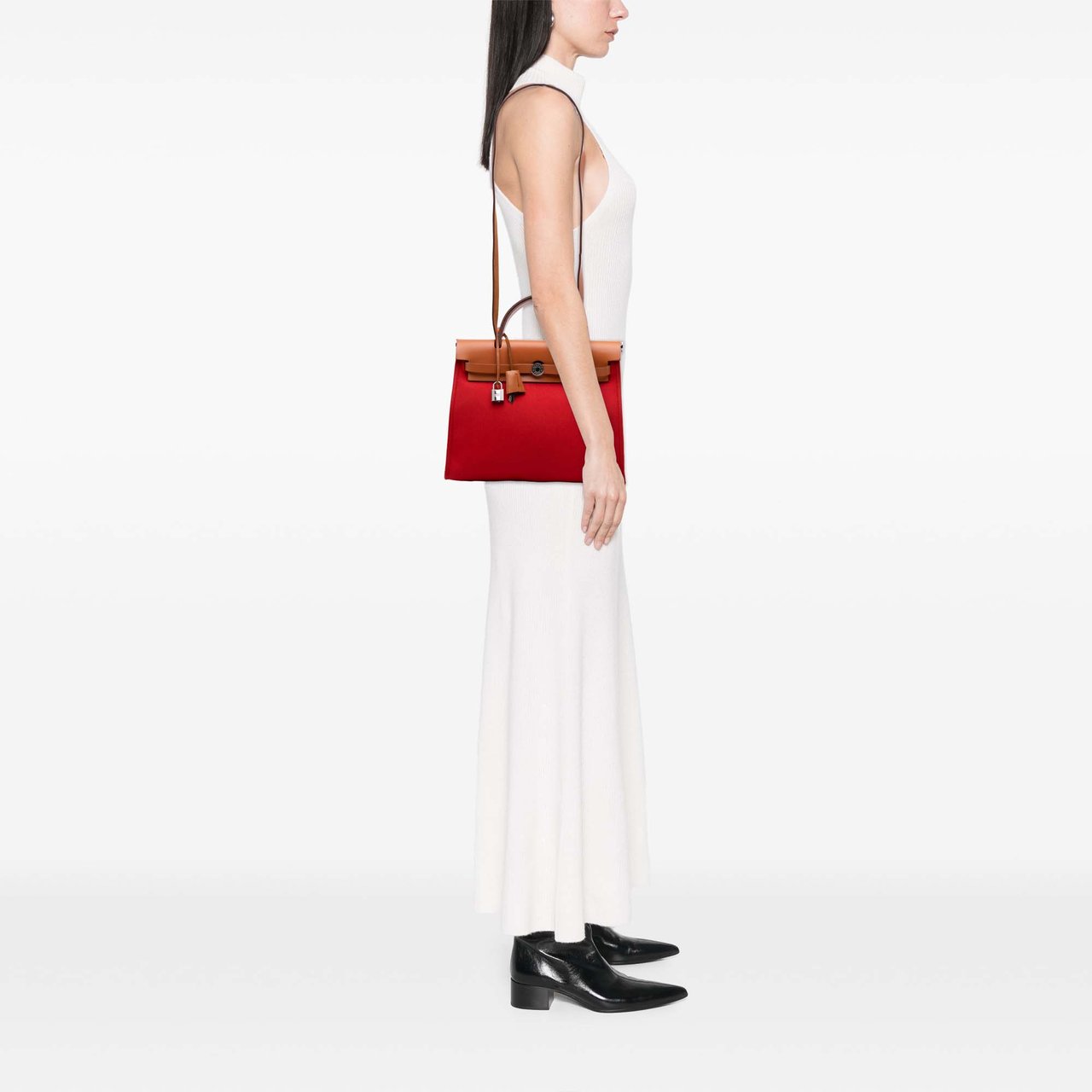 Hermès Toile Herbag Zip 31 Rood