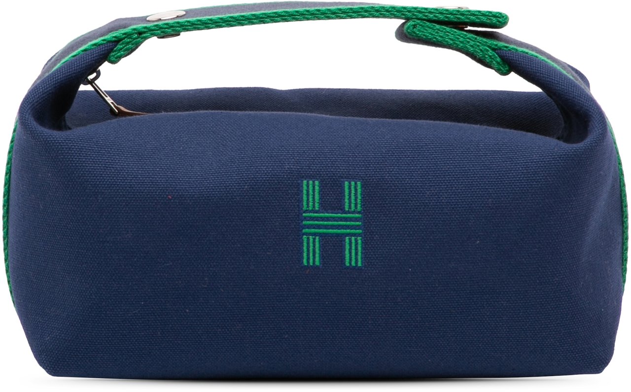 Hermès Small Toile Bride A Brac Case Blauw