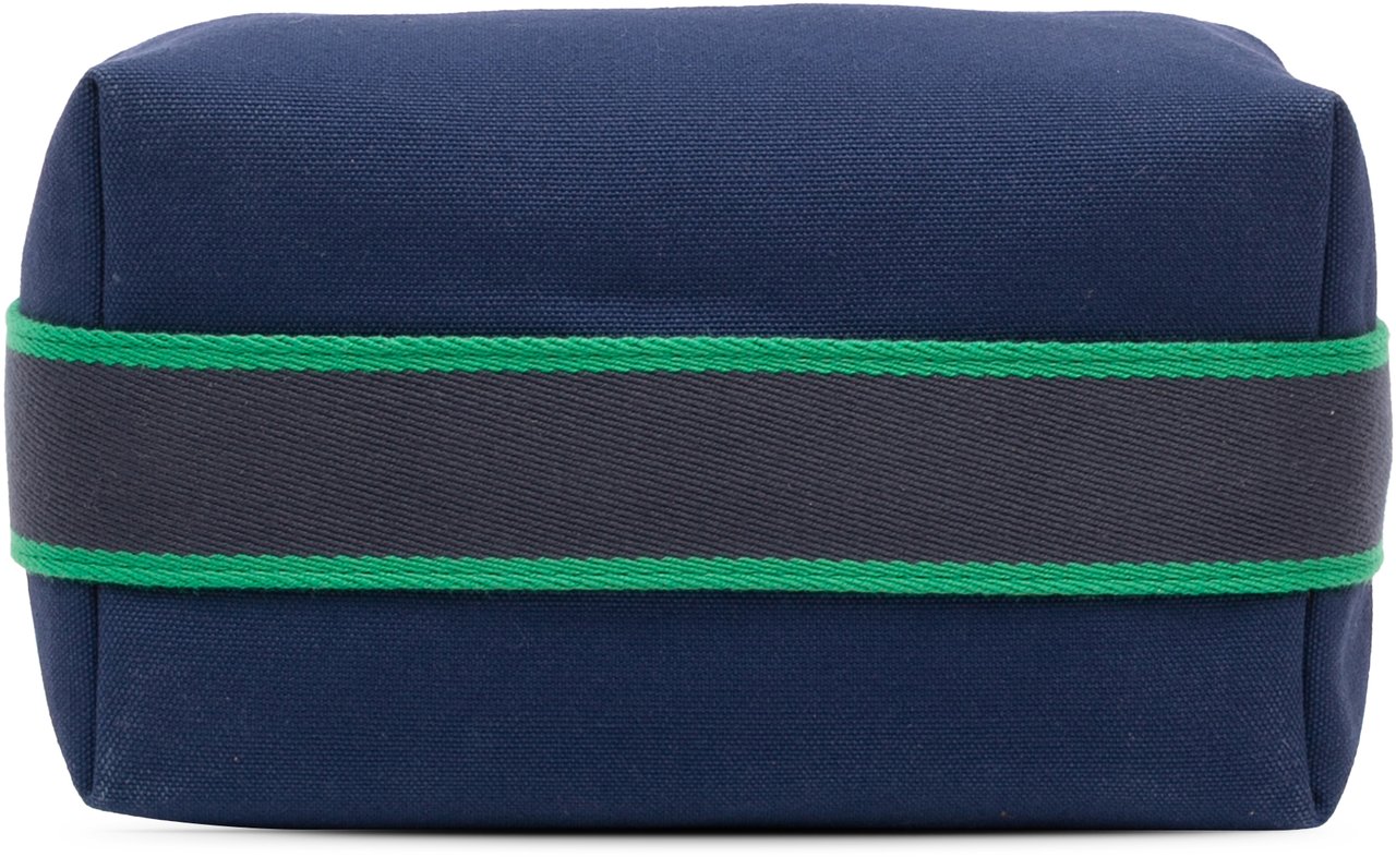 Hermès Small Toile Bride A Brac Case Blauw