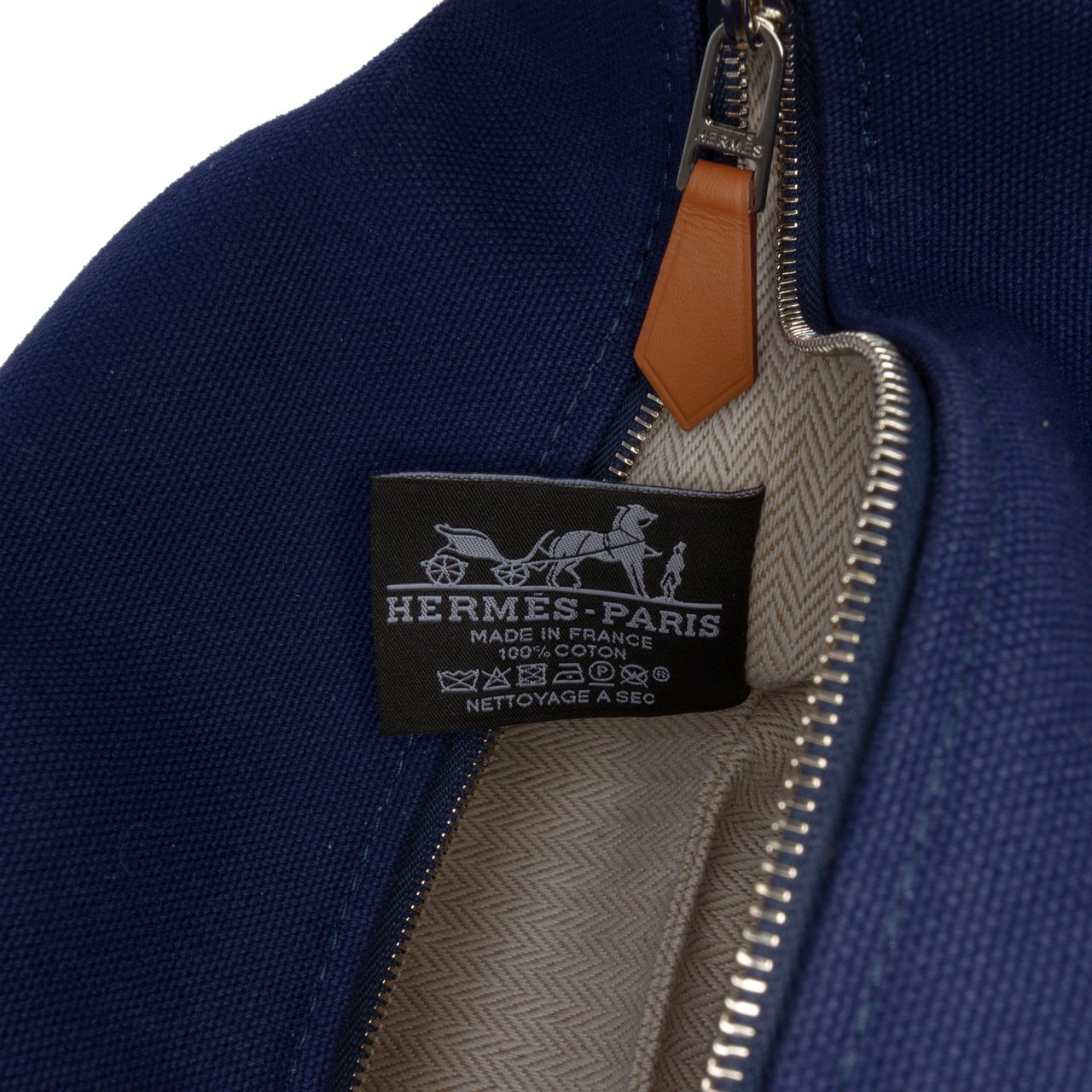 Hermès Small Toile Bride A Brac Case Blauw