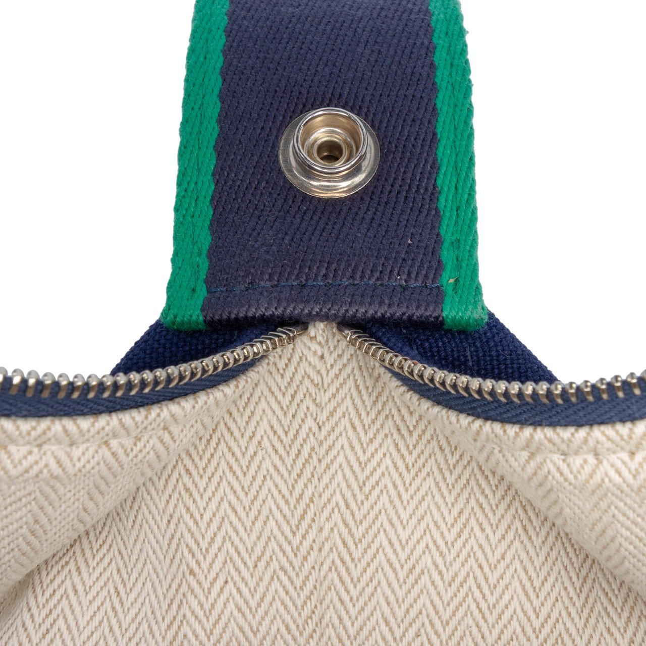 Hermès Small Toile Bride A Brac Case Blauw