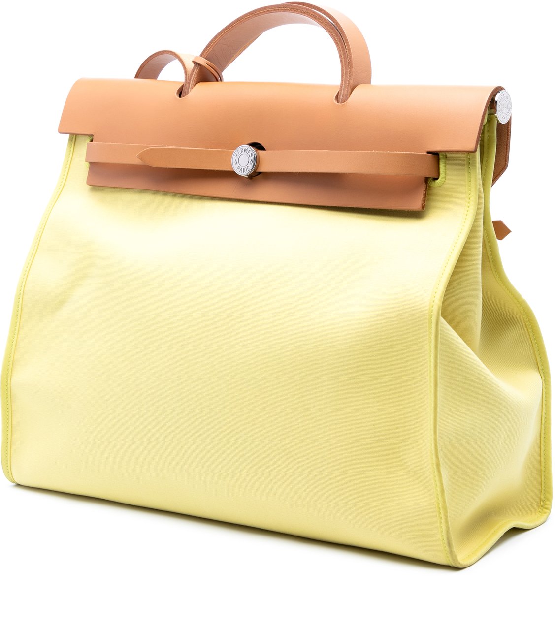 Hermès Toile Herbag Zip 39 Geel