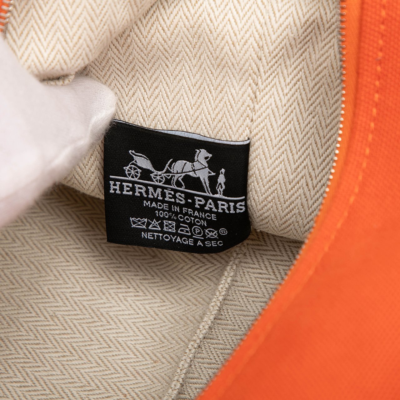 Hermès Small Toile Bride A Brac Case Oranje