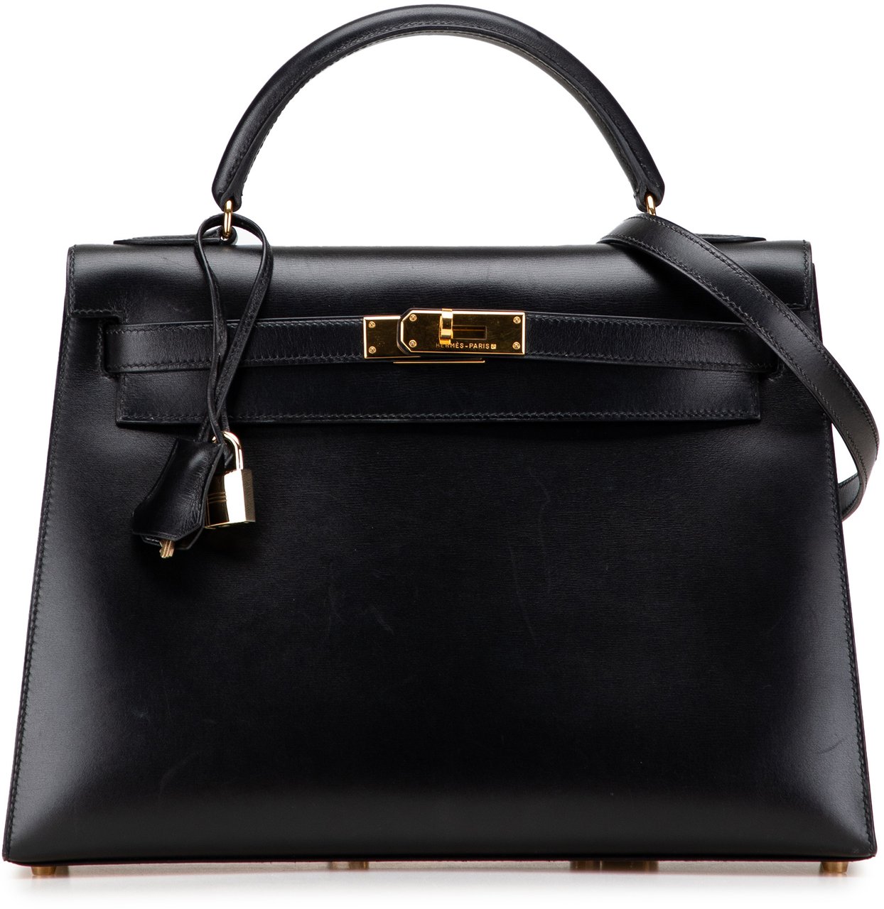 Hermès Box Calf Kelly Sellier 32 Zwart