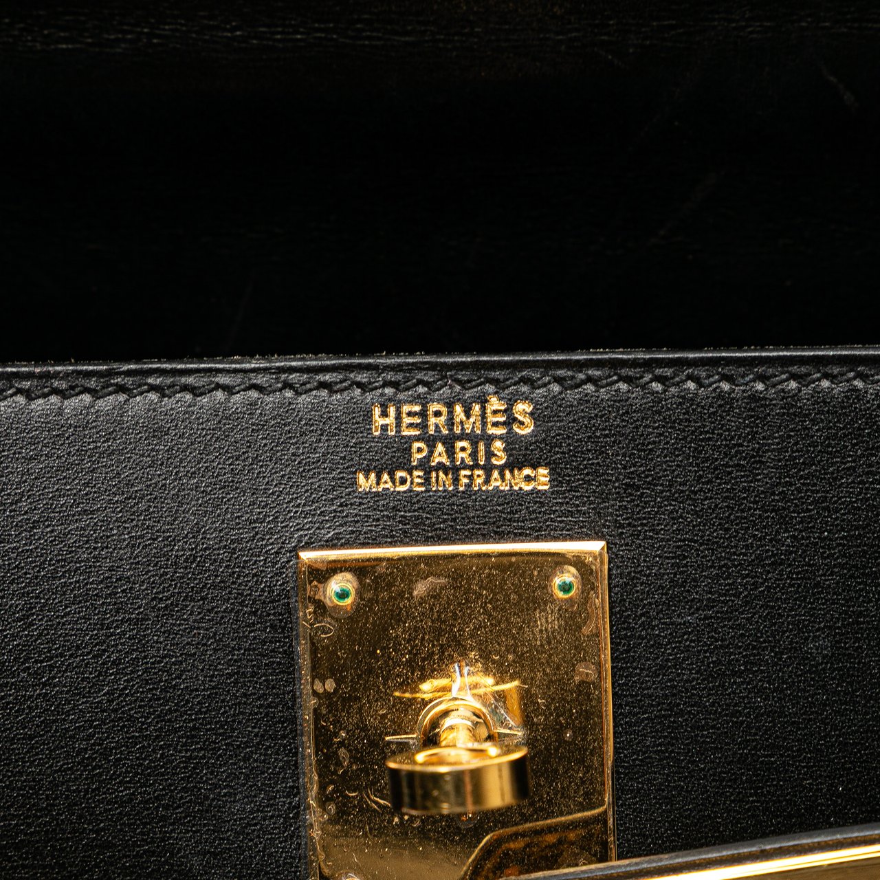 Hermès Box Calf Kelly Sellier 32 Zwart
