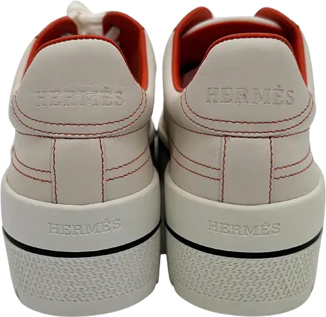 Hermès Hermès Sneaker Voltage calfskin with platform sole EU36 / very good Wit