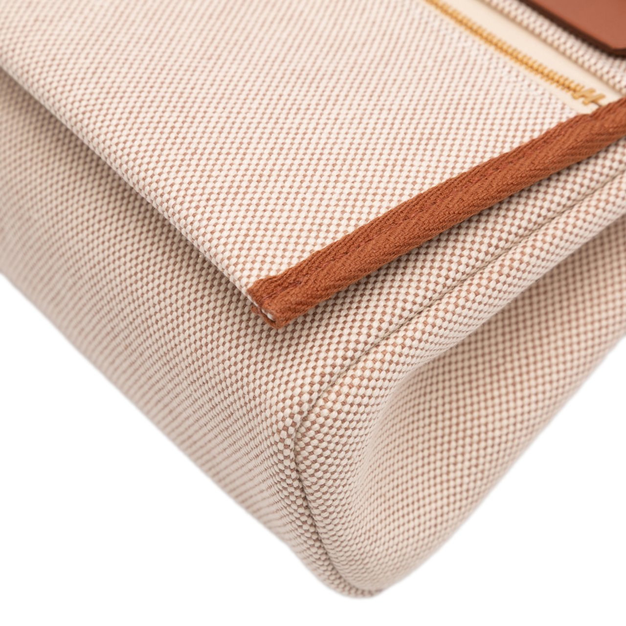 Hermès Military Toile and Vache Hunter Herbag Zip 20 Bruin