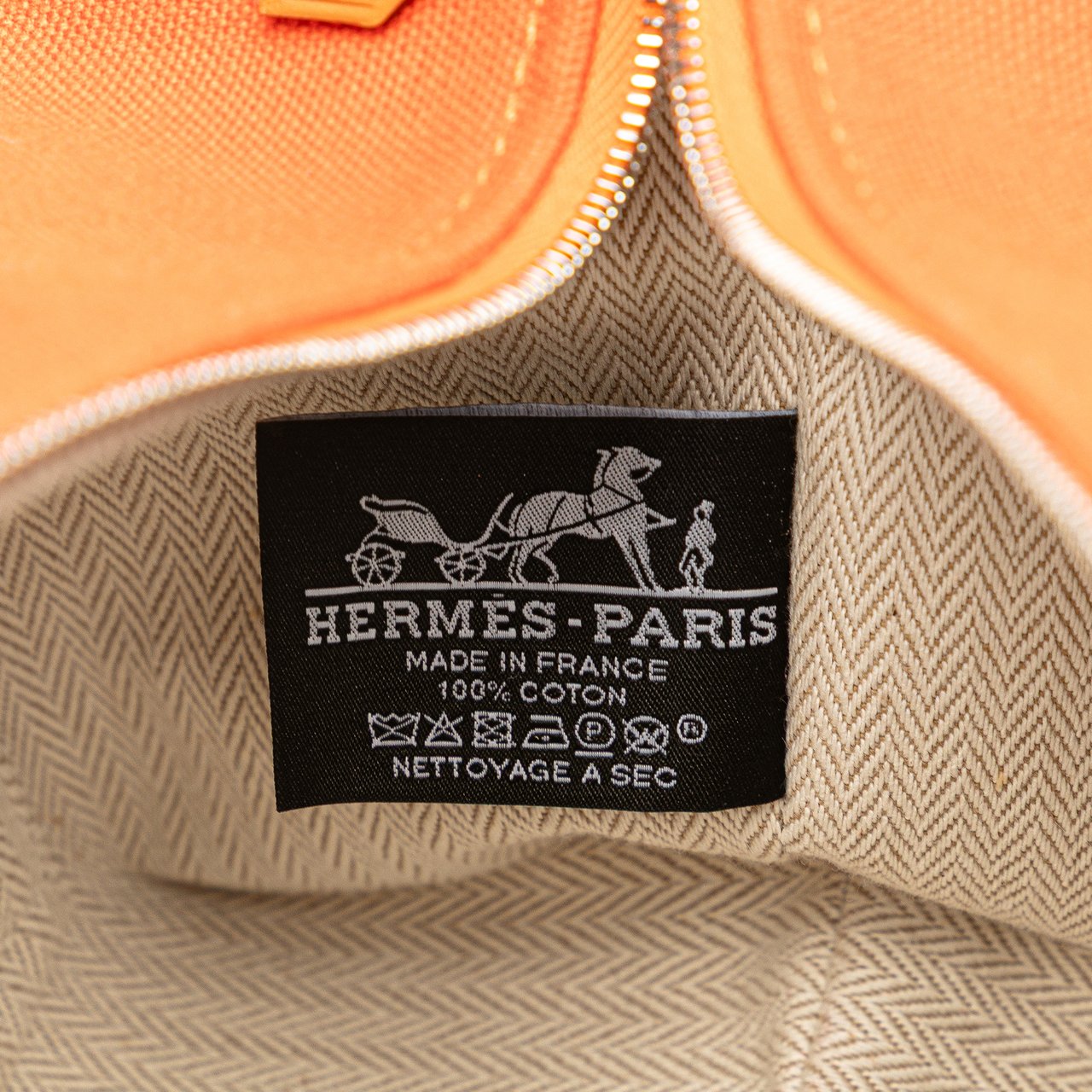 Hermès Small Toile Bride A Brac Case Oranje