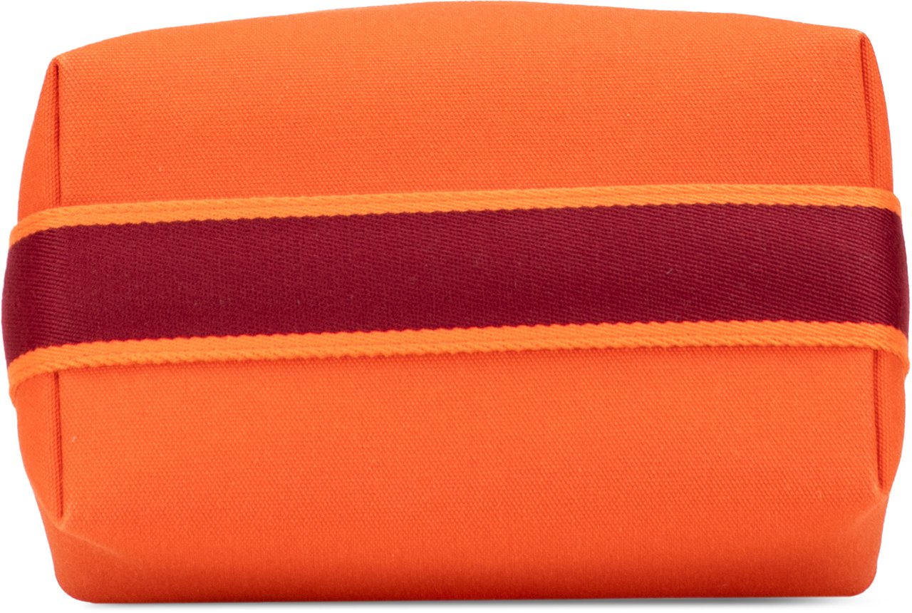 Hermès Small Toile Bride A Brac Case Oranje