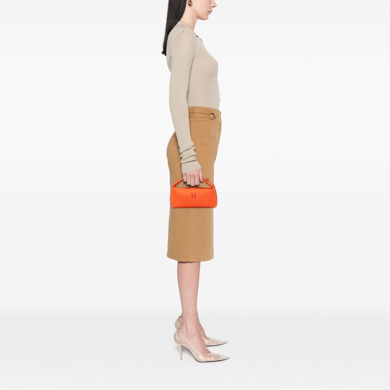 Hermès Small Toile Bride A Brac Case Oranje