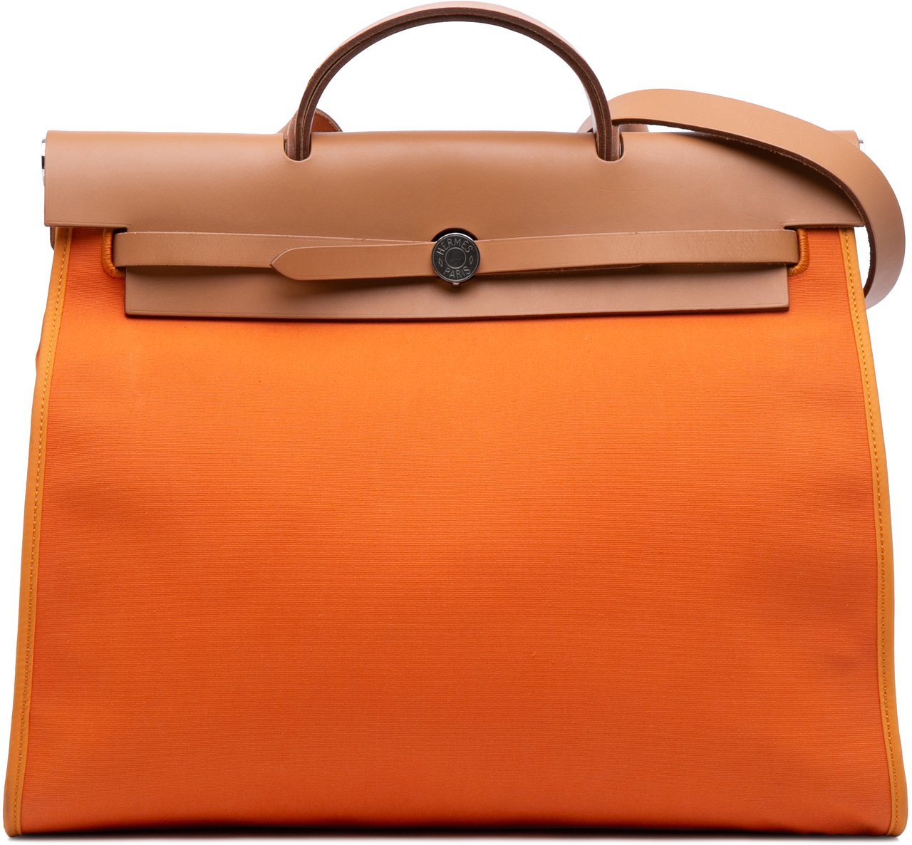 Hermès Toile Herbag Zip 39 Oranje