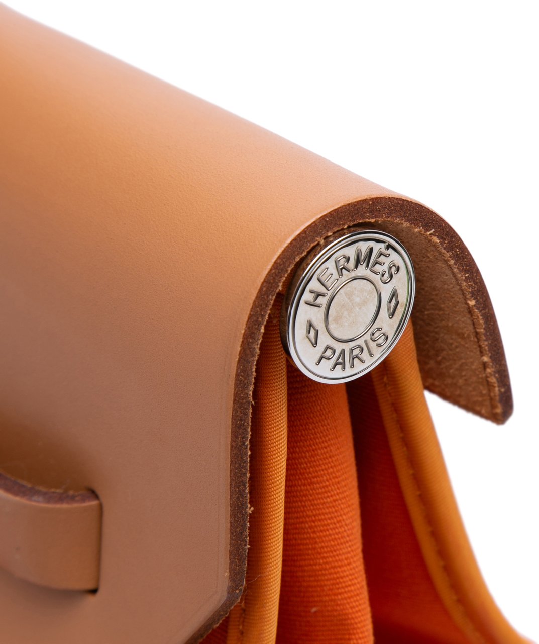 Hermès Toile Herbag Zip 39 Oranje