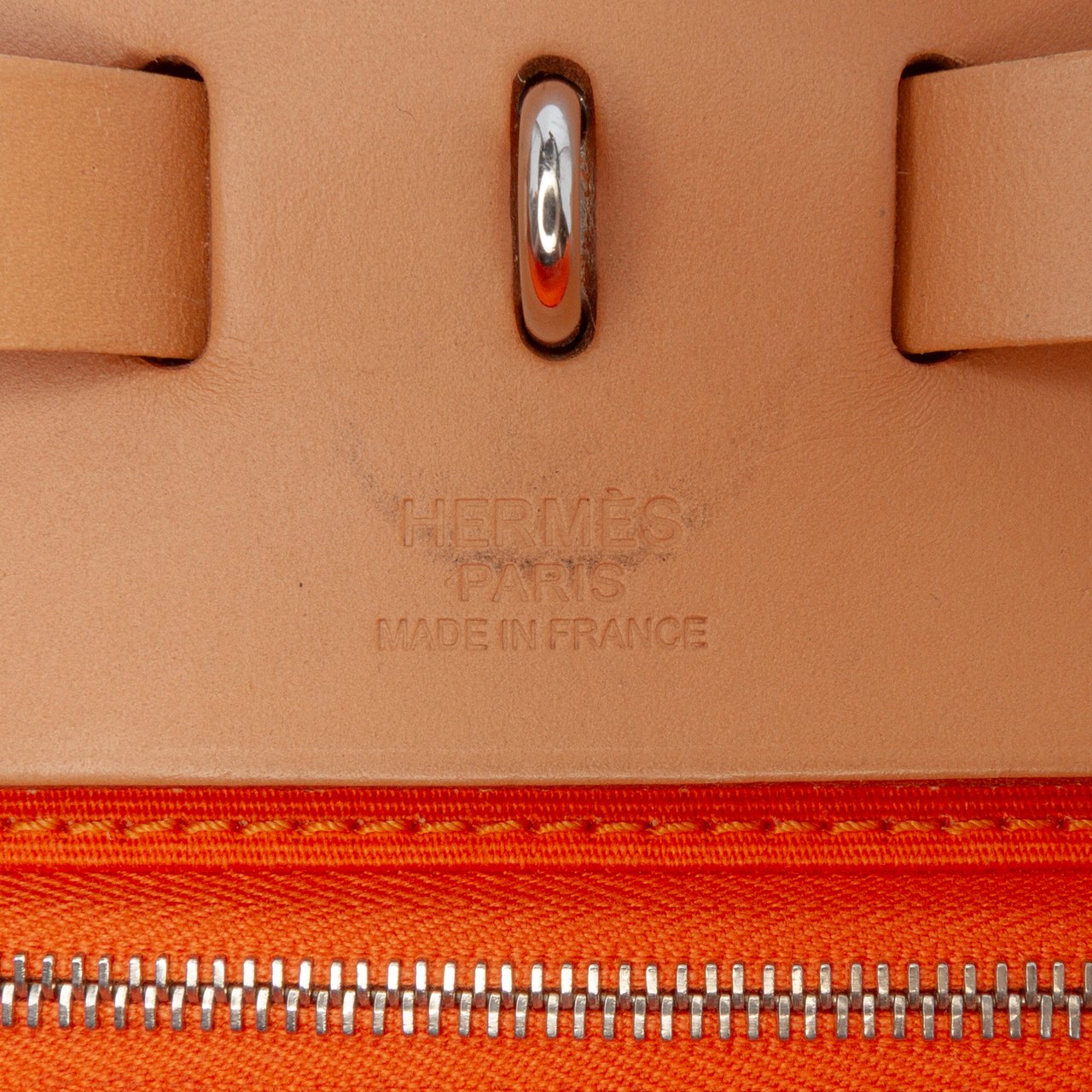 Hermès Toile Herbag Zip 39 Oranje