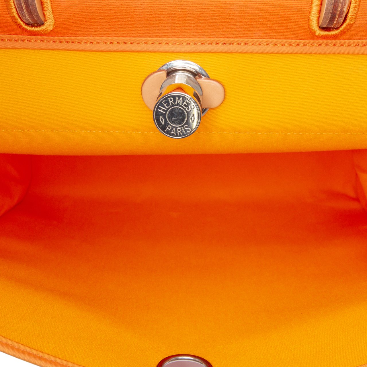 Hermès Toile Herbag Zip 39 Oranje