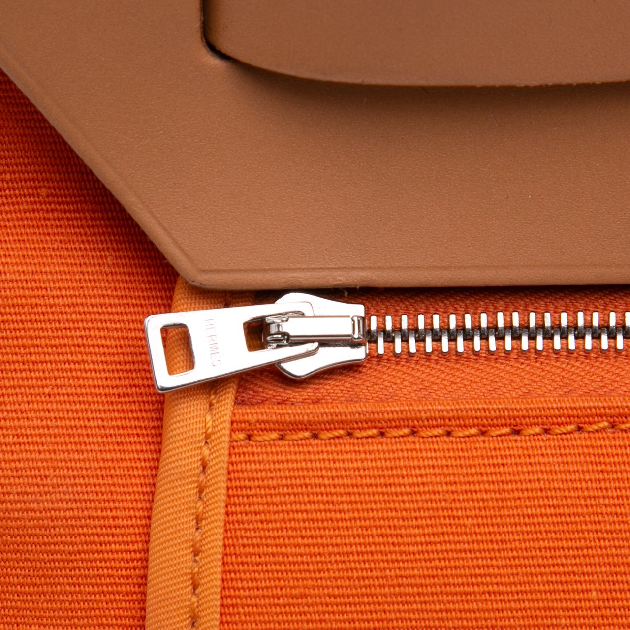 Hermès Toile Herbag Zip 39 Oranje