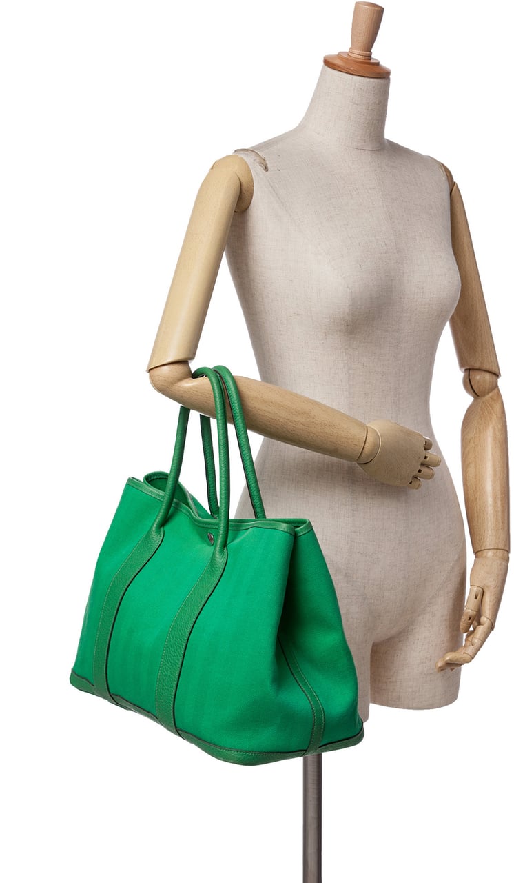 Hermès Toile and Negonda Garden Party 36 Groen