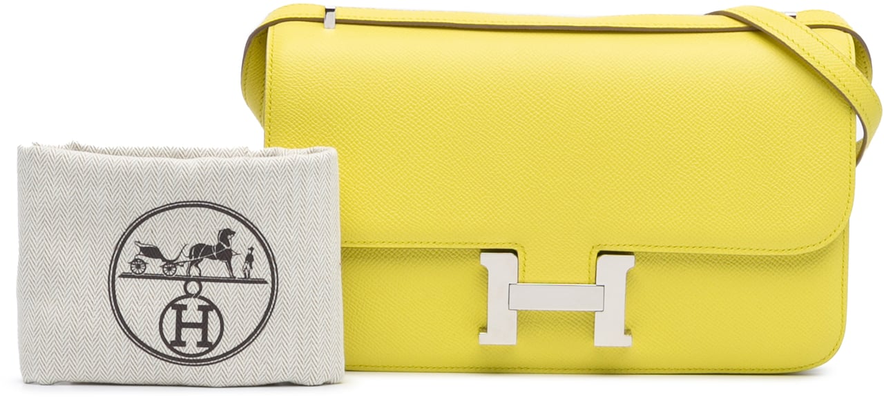 Hermès Epsom Constance Elan 25 Geel