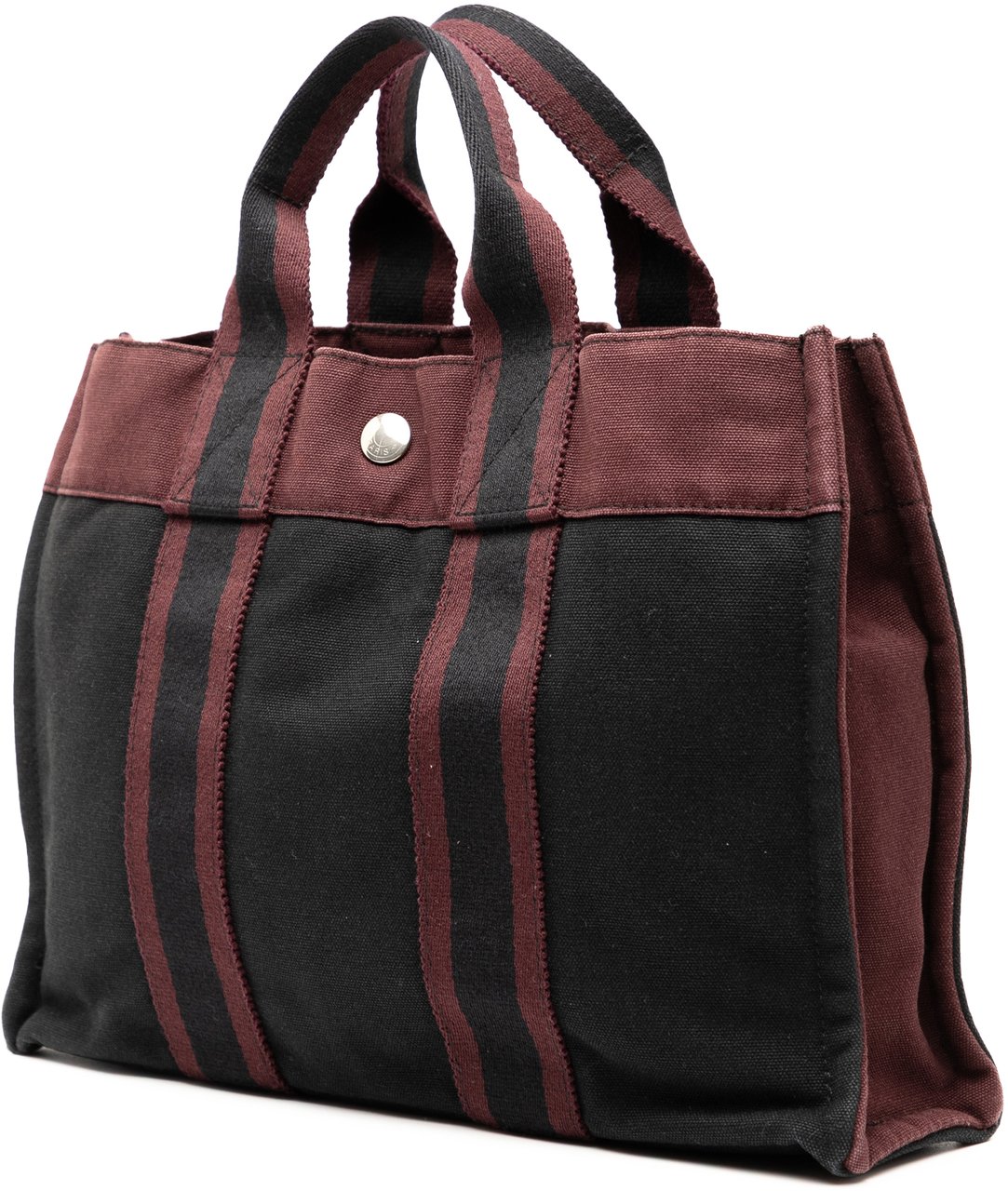 Hermès Bicolor Canvas Fourre Tout PM Zwart