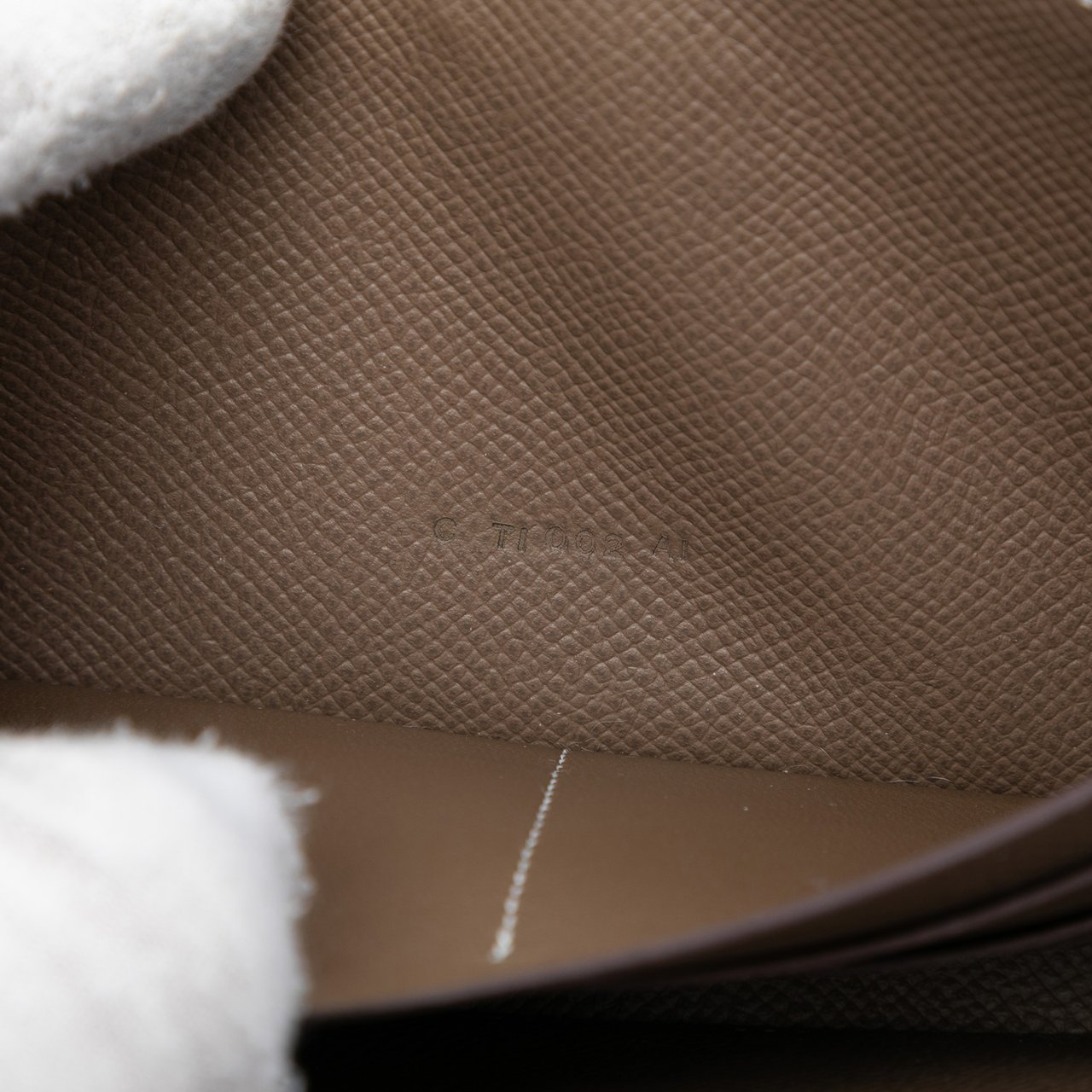 Hermès Epsom Kelly Longue Wallet Bruin