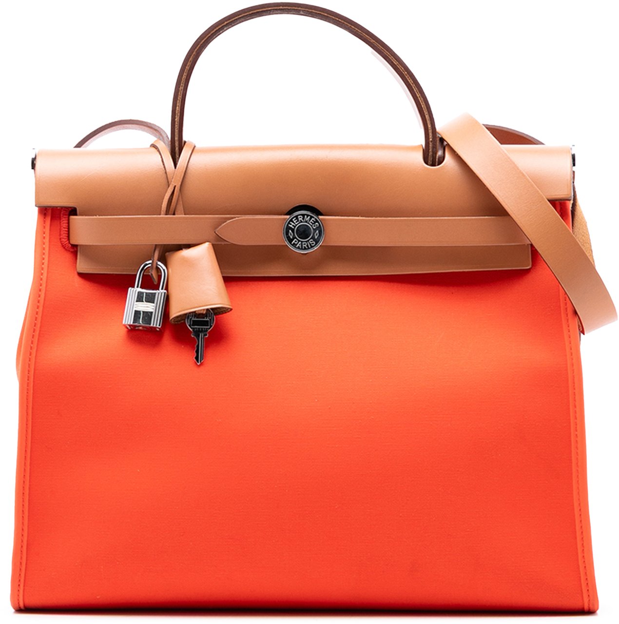 Hermès Toile Herbag Zip 31 Oranje