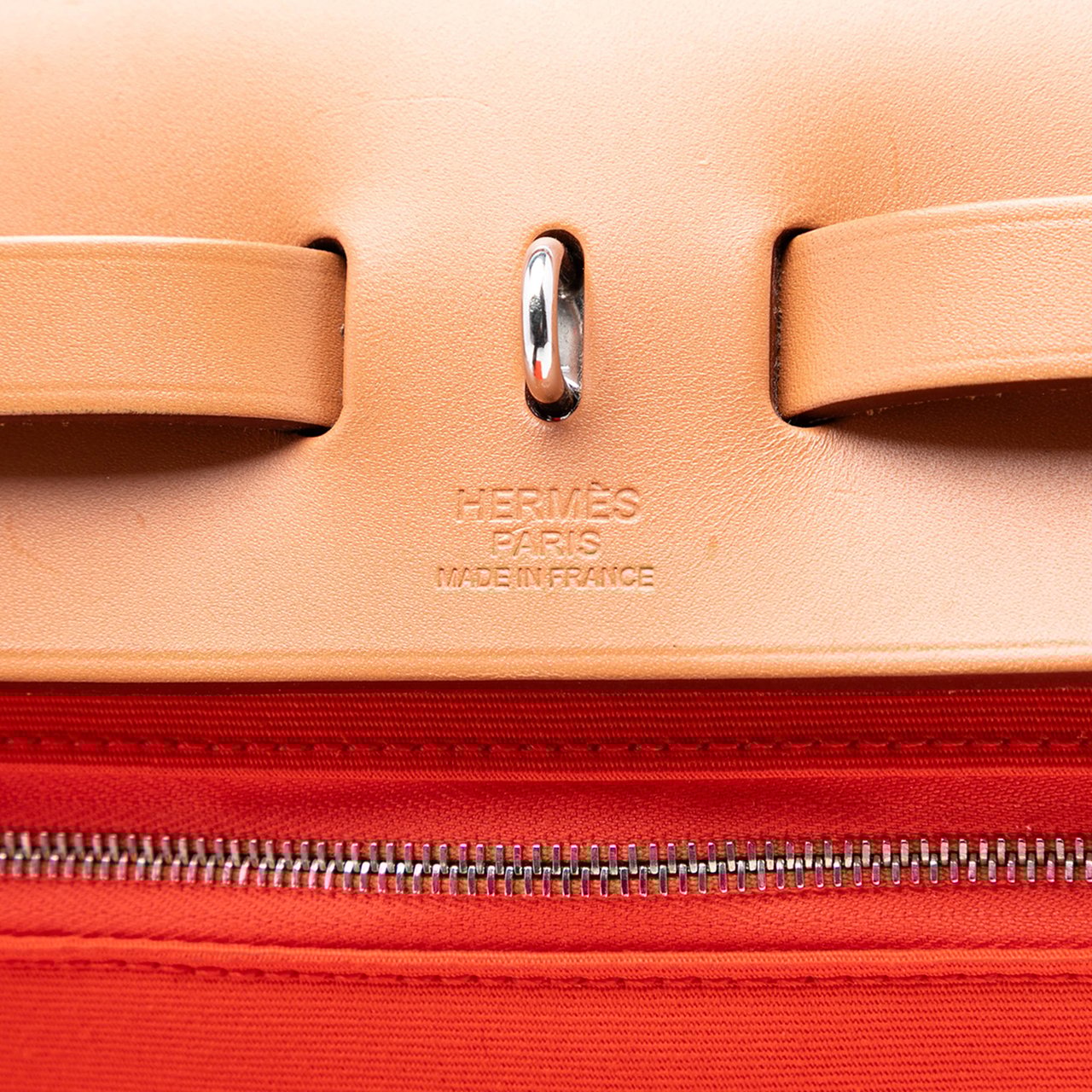 Hermès Toile Herbag Zip 31 Oranje