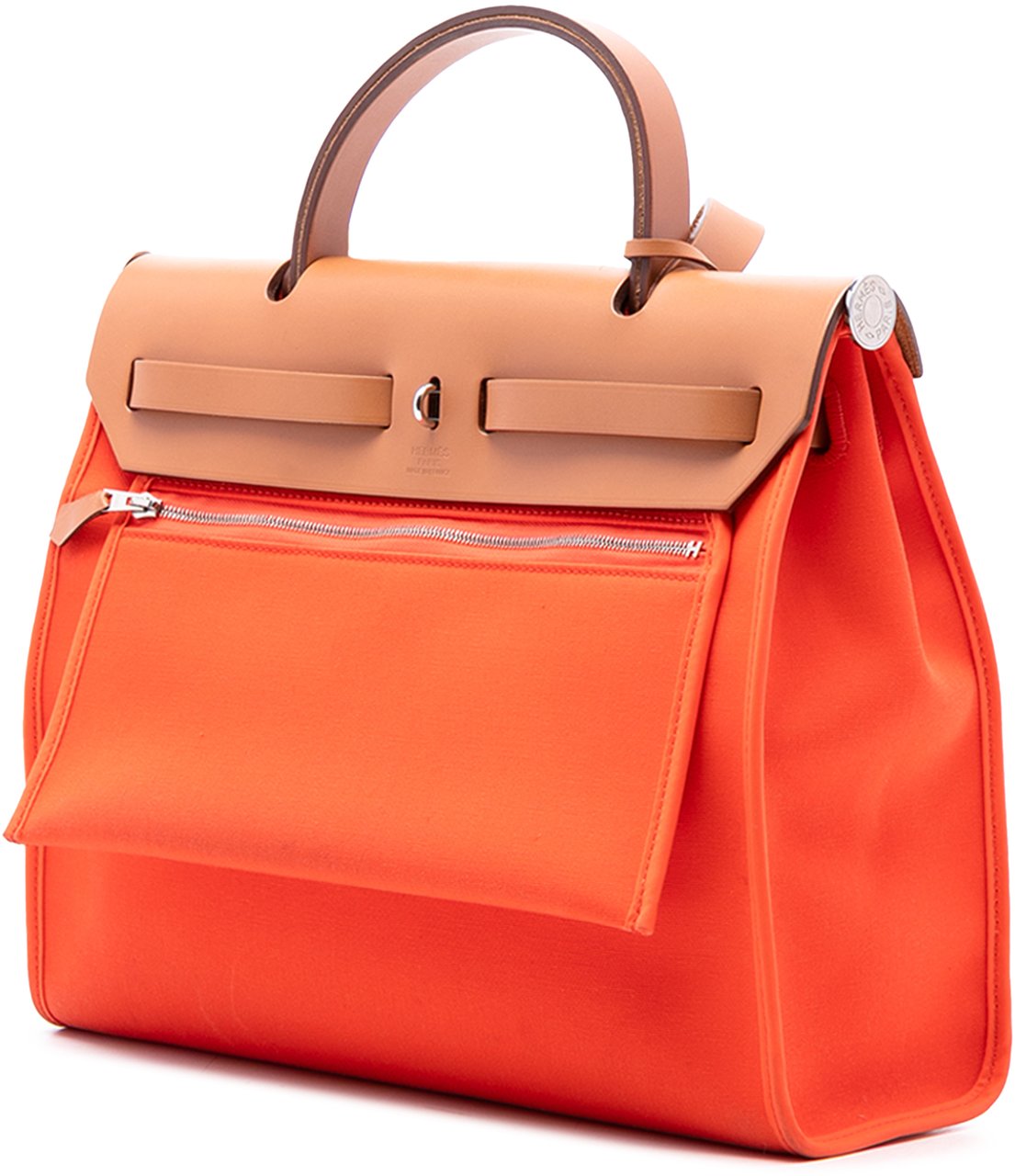 Hermès Toile Herbag Zip 31 Oranje