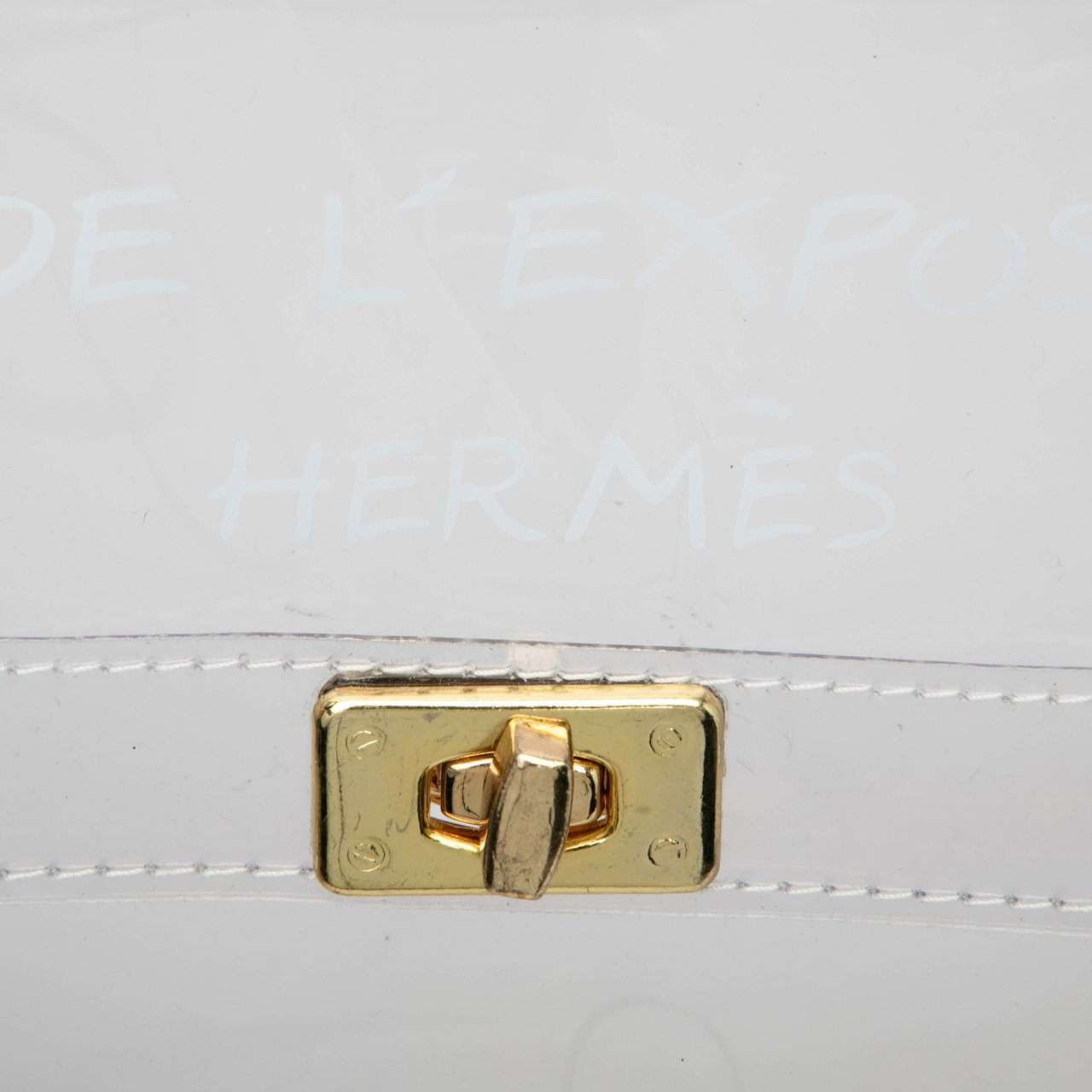 Hermès Vinyl Souvenir De L Exposition Kelly Handbag Wit