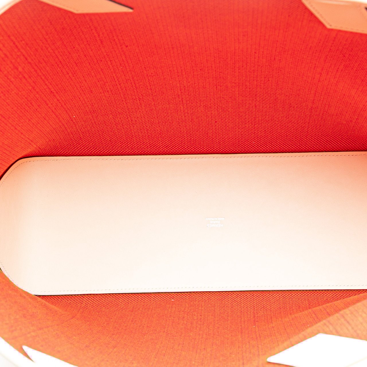 Hermès Toile H and Swift Cabas H en Biais 40 Oranje