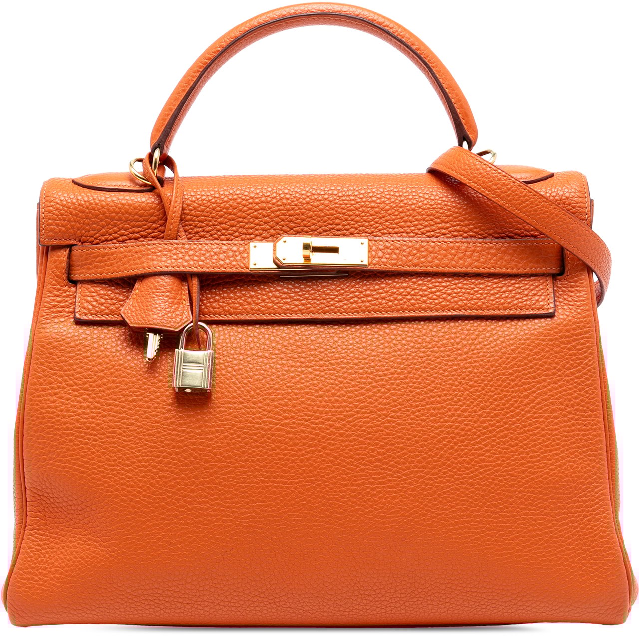 Hermès Clemence Kelly II Retourne 32 Oranje