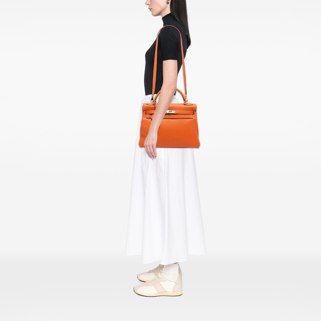 Hermès Clemence Kelly II Retourne 32 Oranje