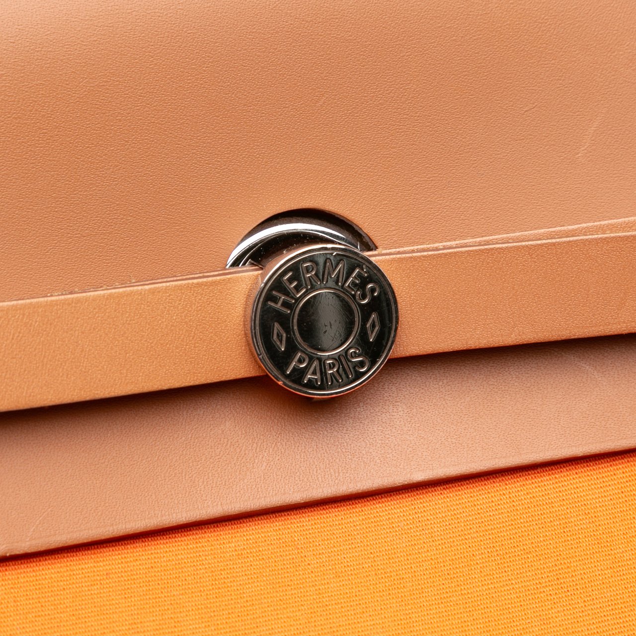 Hermès Toile Herbag Zip 39 Oranje
