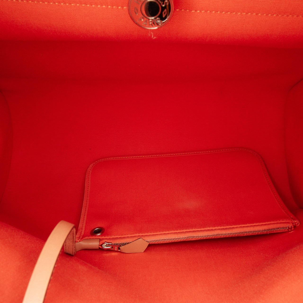 Hermès Toile Herbag Zip 39 Oranje